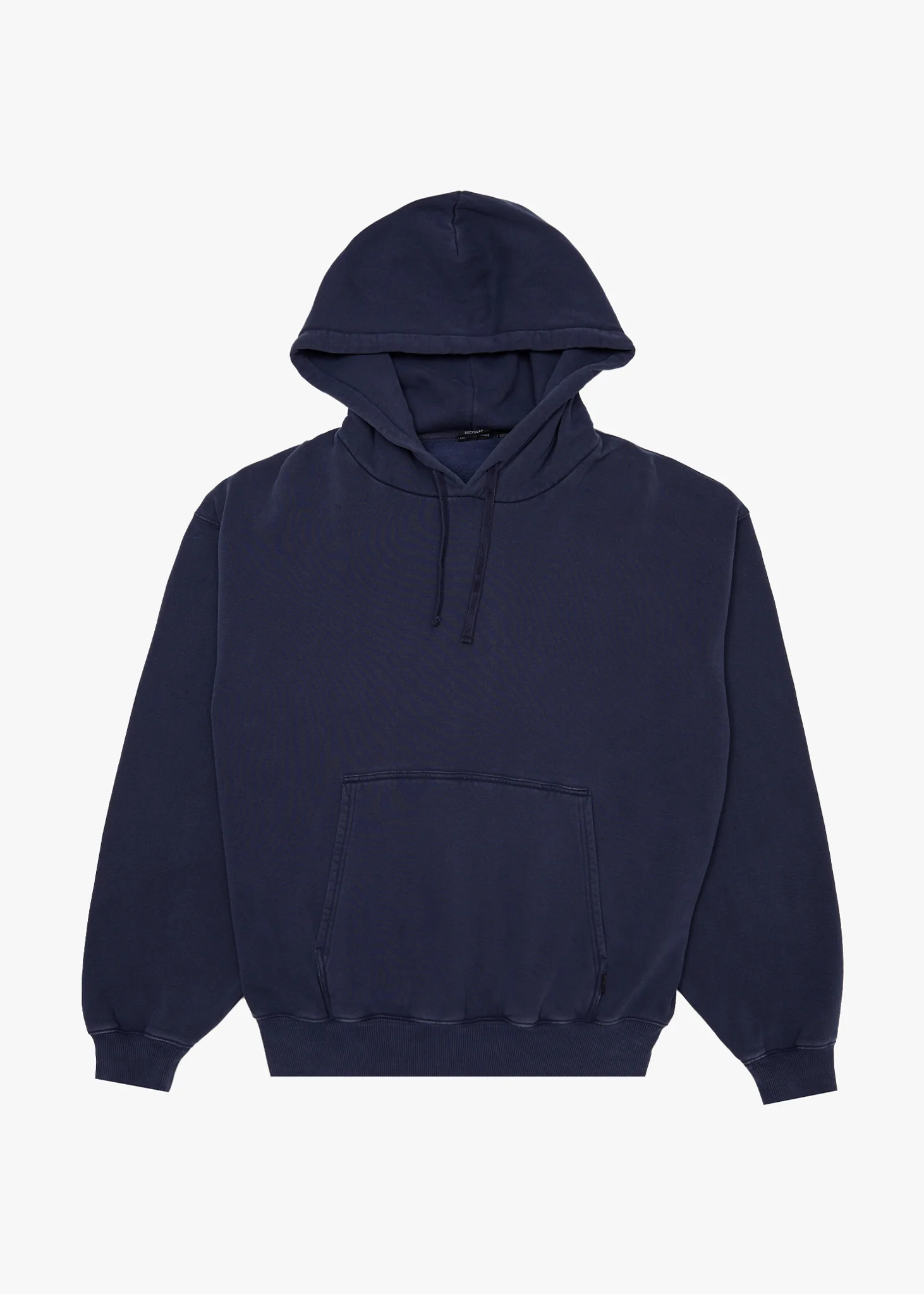 AFENDS Mens Genesis - Boxy Hoodie - Washed Deep Sea