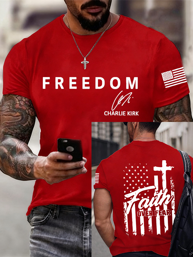Men's Freedom Is Not Free R.I.P Charlie Kirk Short Sleeve T-shirt