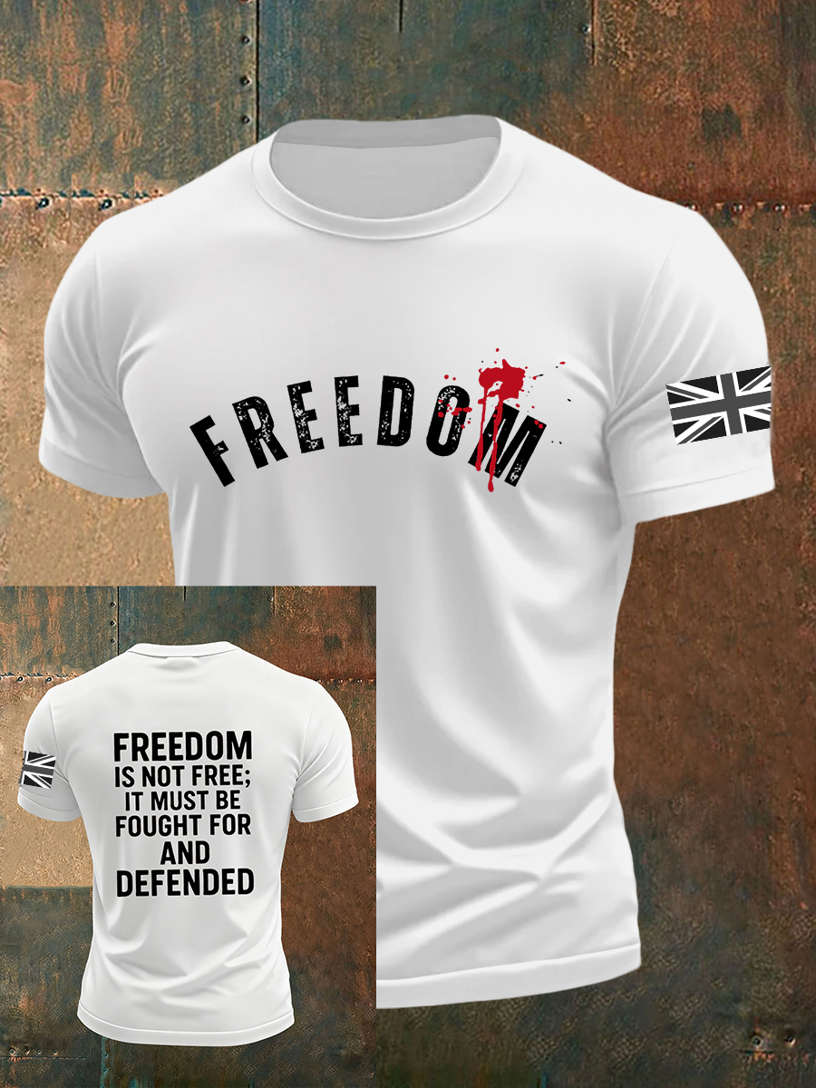 Men's Freedom Is Not Free R.I.P Charlie Kirk Short Sleeve T-shirt