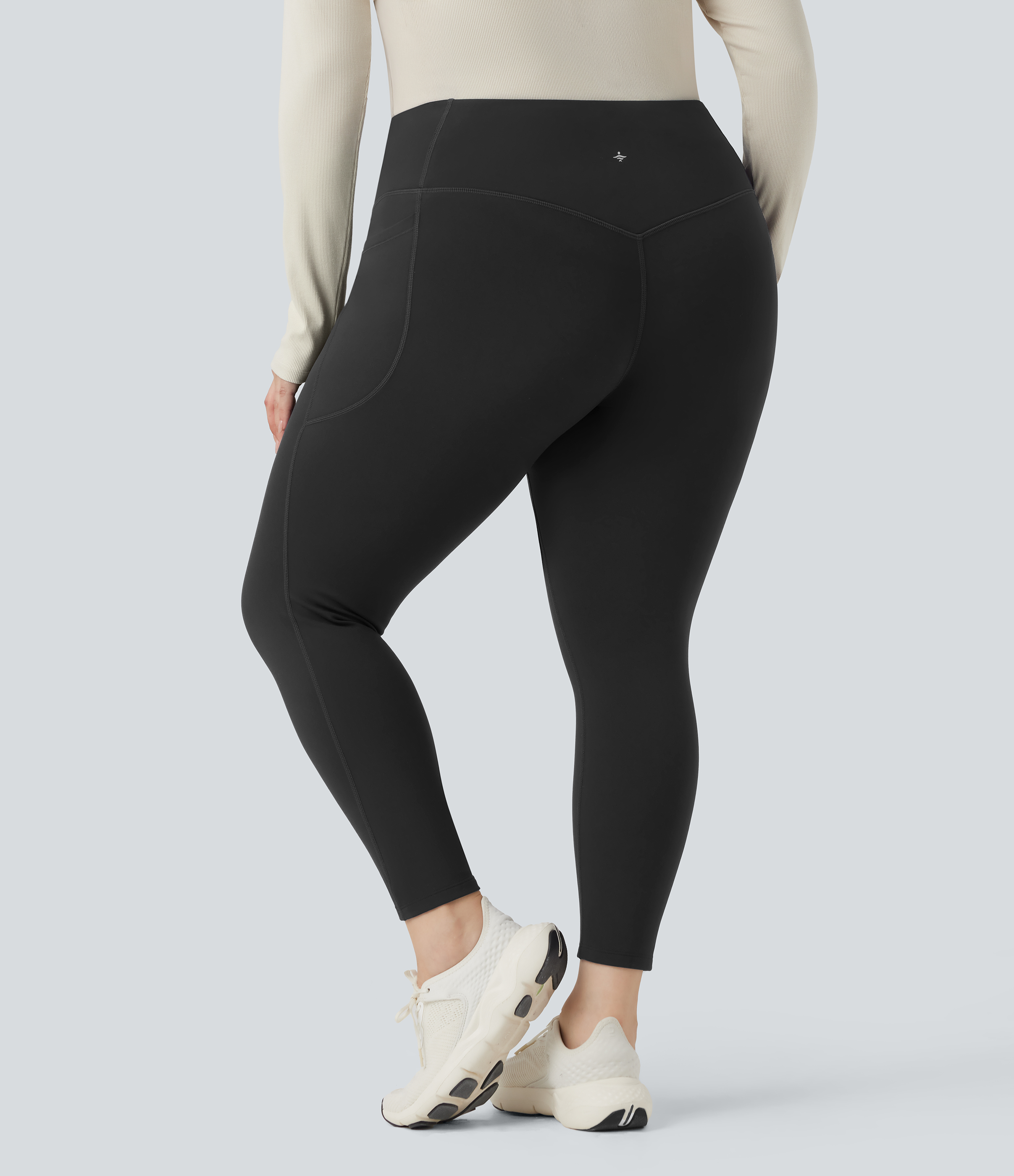 SoftlyZero™ Plush Thermal High Waisted Tummy Control Training Plus Size Legging with Pockets