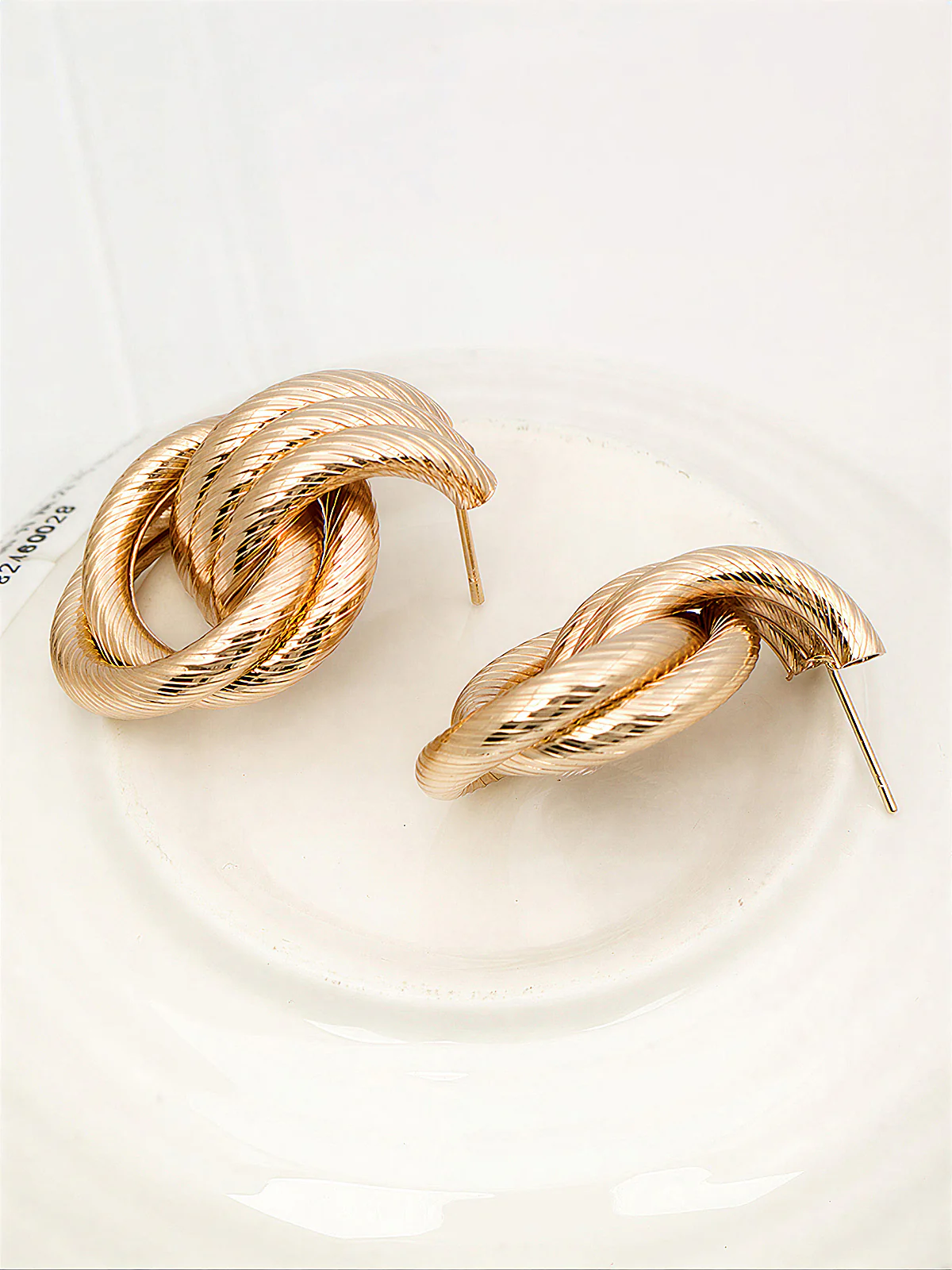 Twisted Rope Knot Hoop Earrings