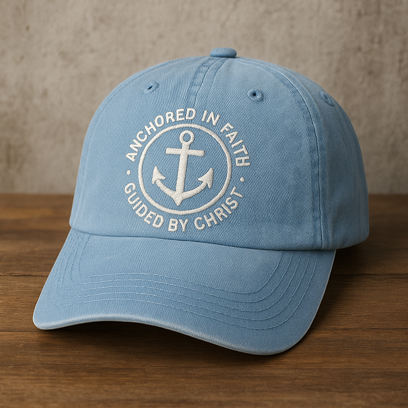 Anchored In Faith Guided By Christ Casual Baseball Cap