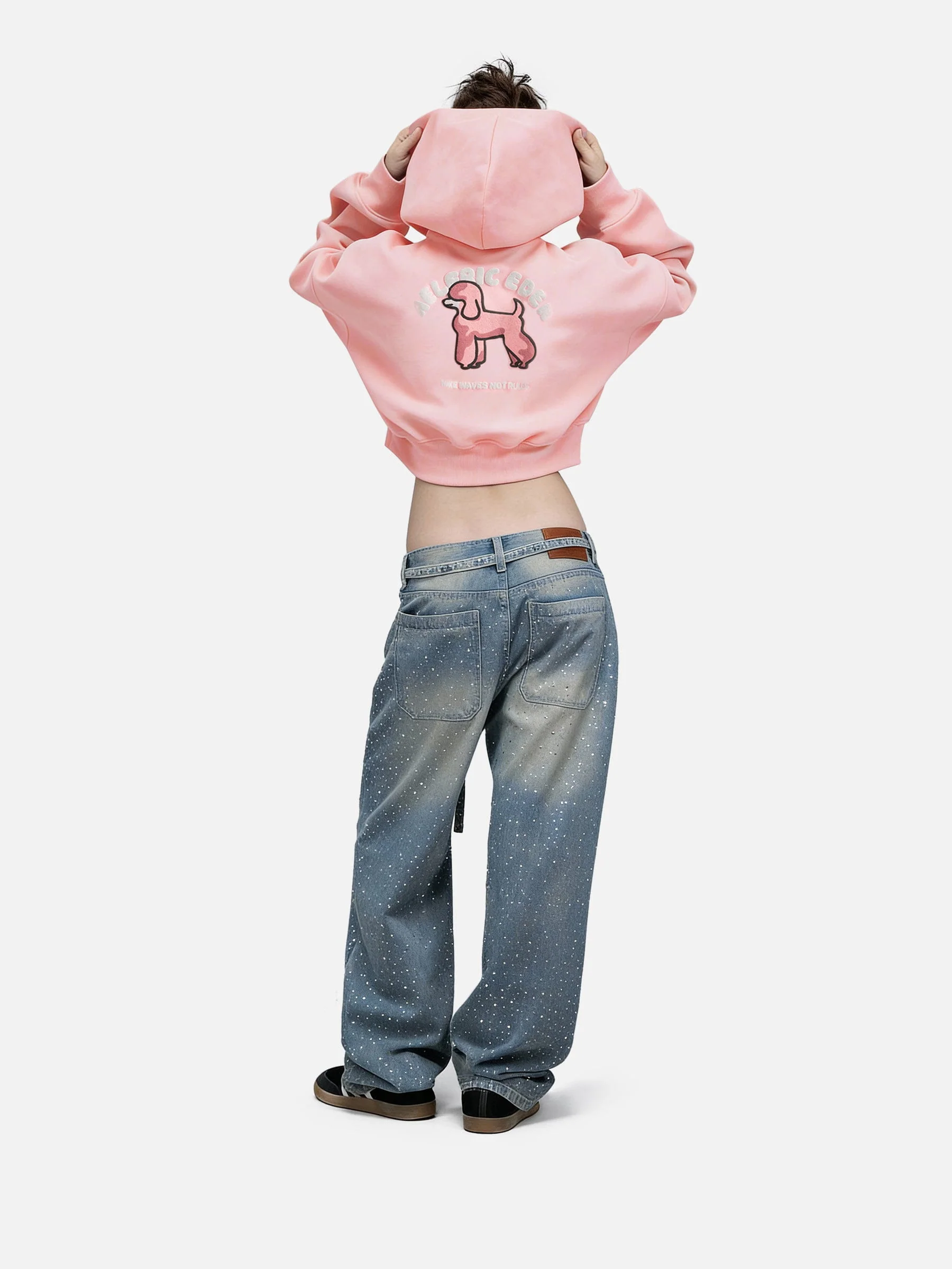 Aelfric Eden Cute Poodle Boxy Pullover Hoodie