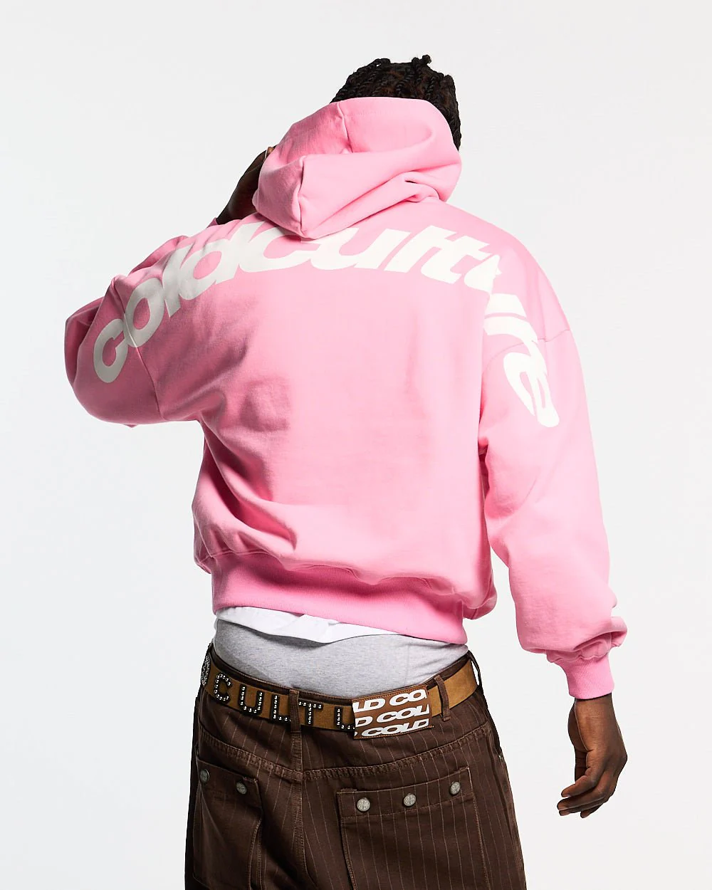 CURVED HOODIE PINK