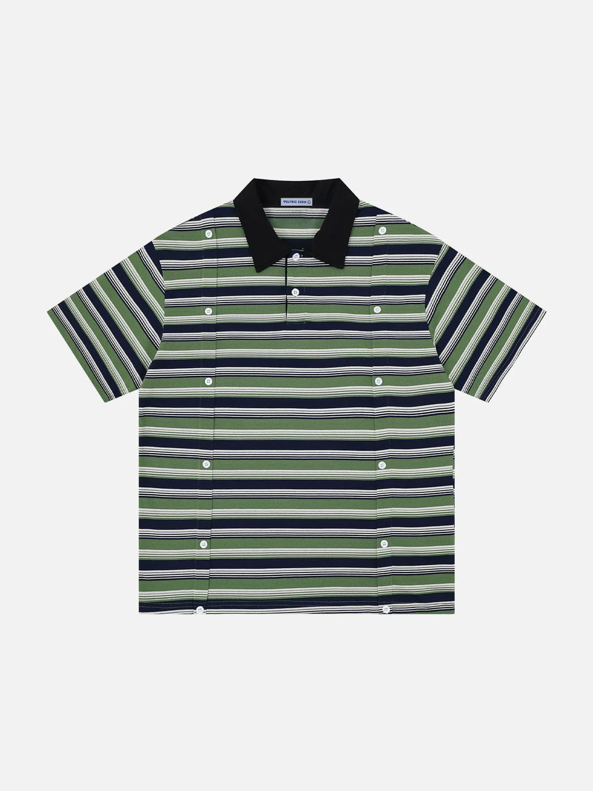 Aelfric Eden Stripe Panel Polo Tee