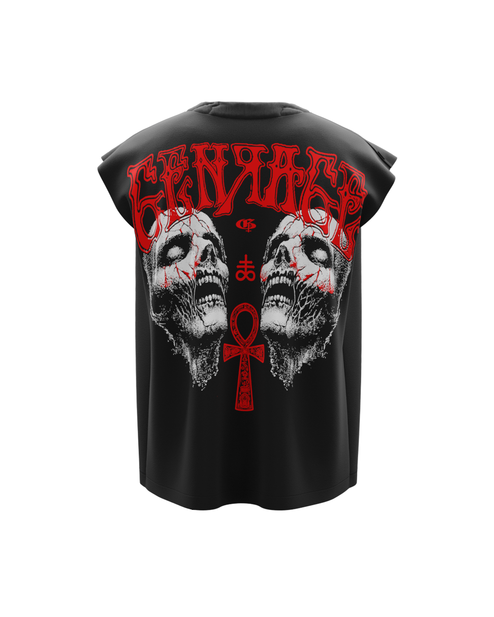 Samael Grave Black Boxy Unisex Vest