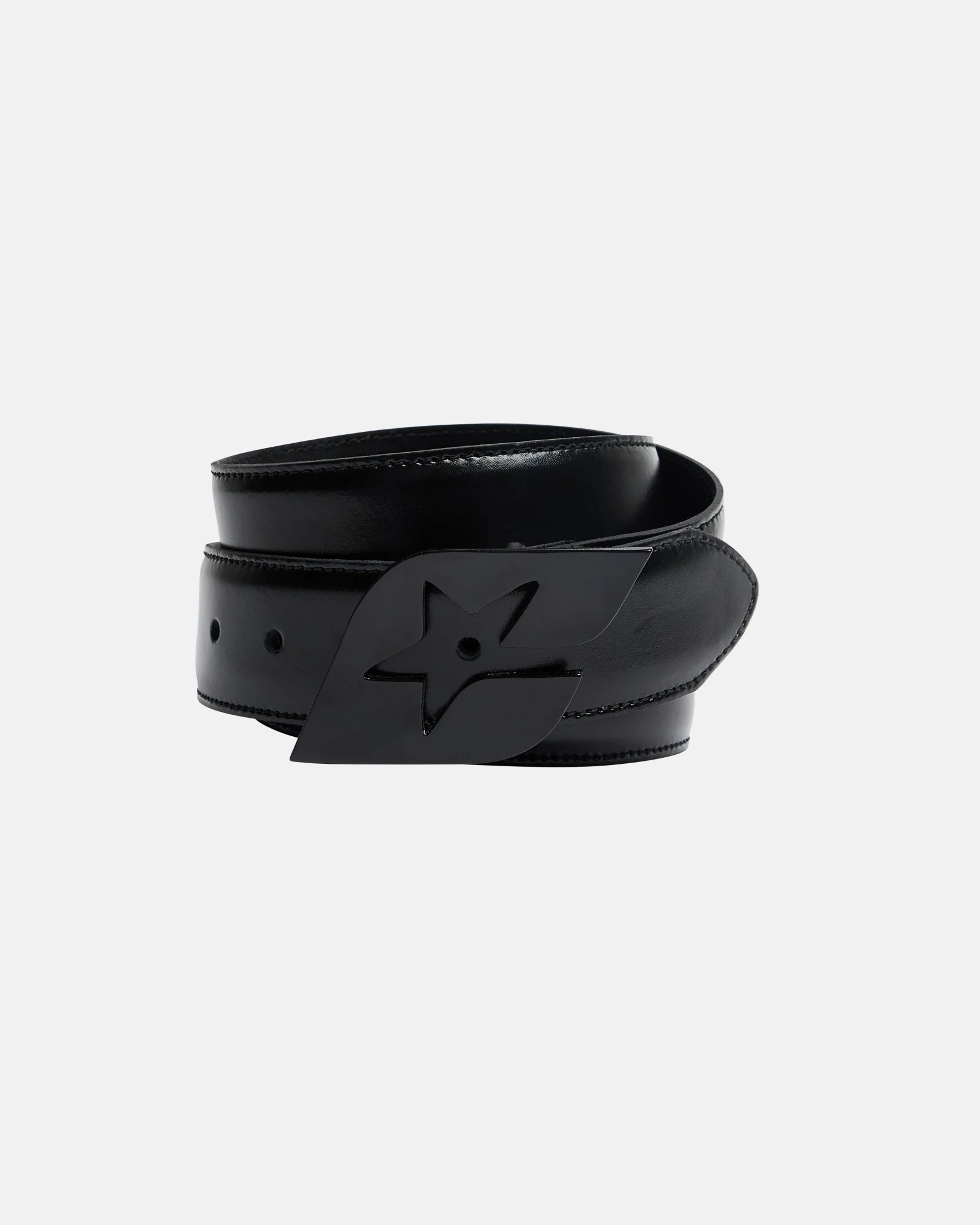 C STAR LEATHER  BELT BLACK