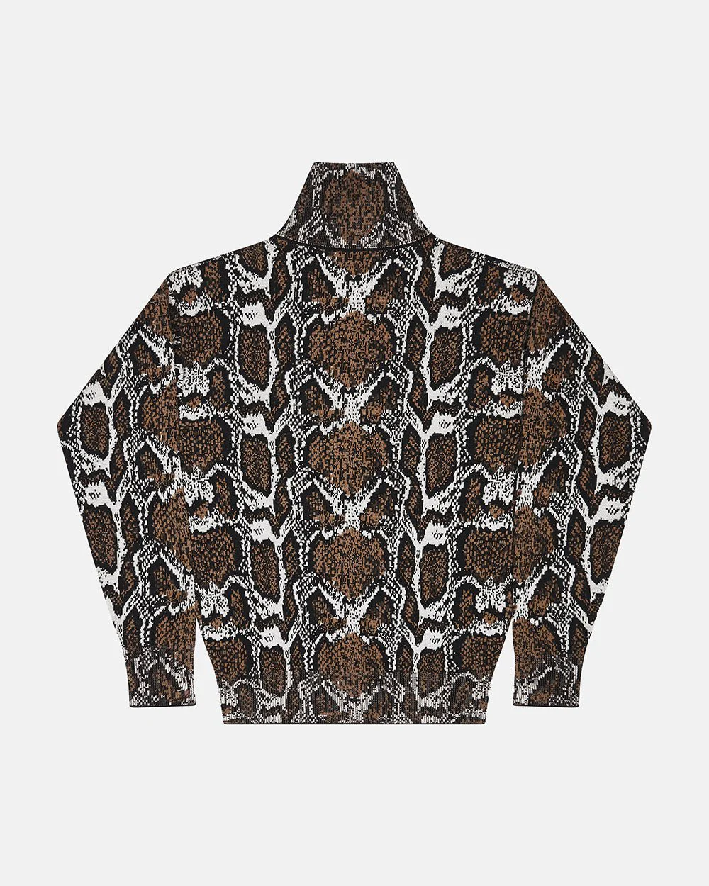 SNAKE ZIP KNIT BROWN