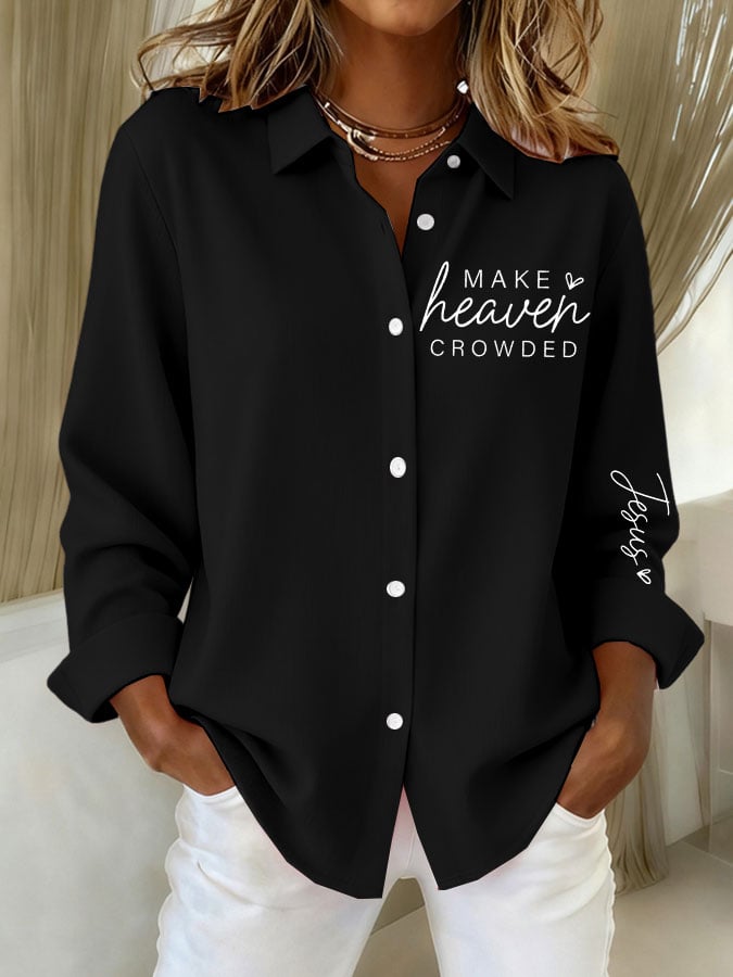 Women's Faith Print Casual Shirt