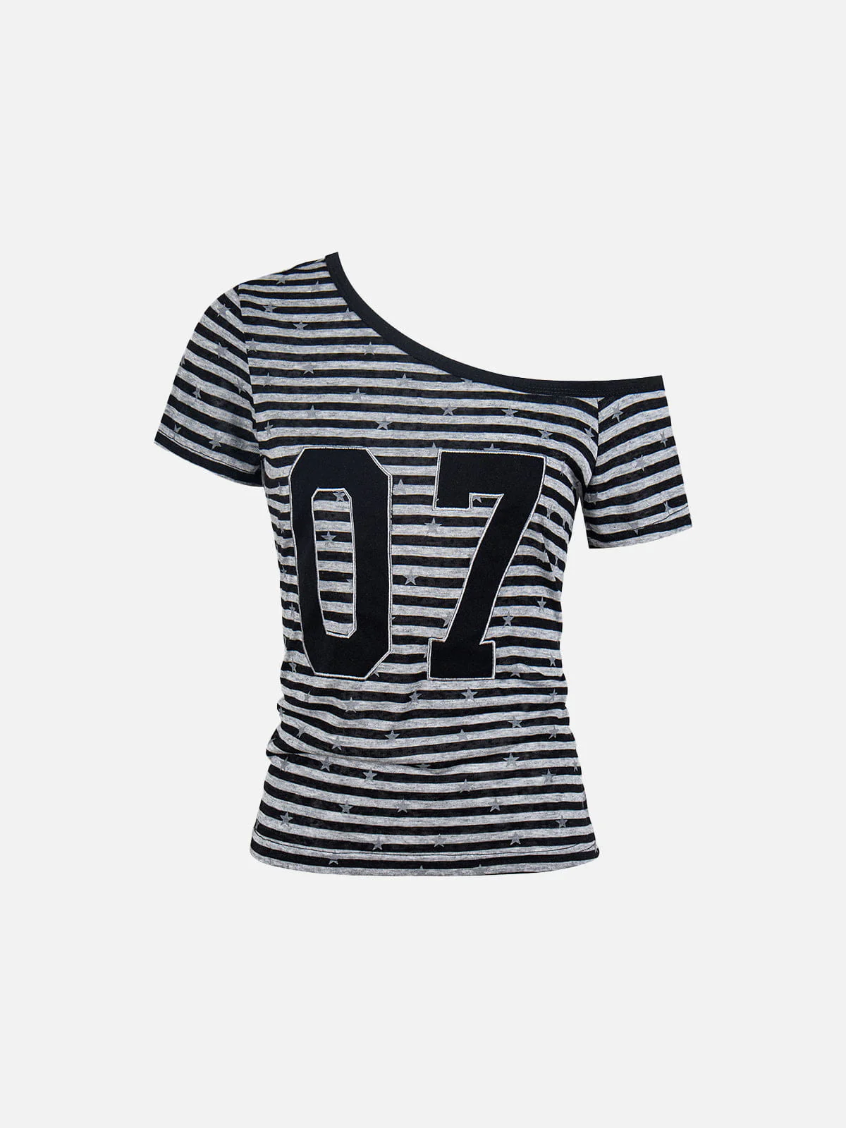 Aelfric Eden Stripe Star Off-The-Shoulder Tee