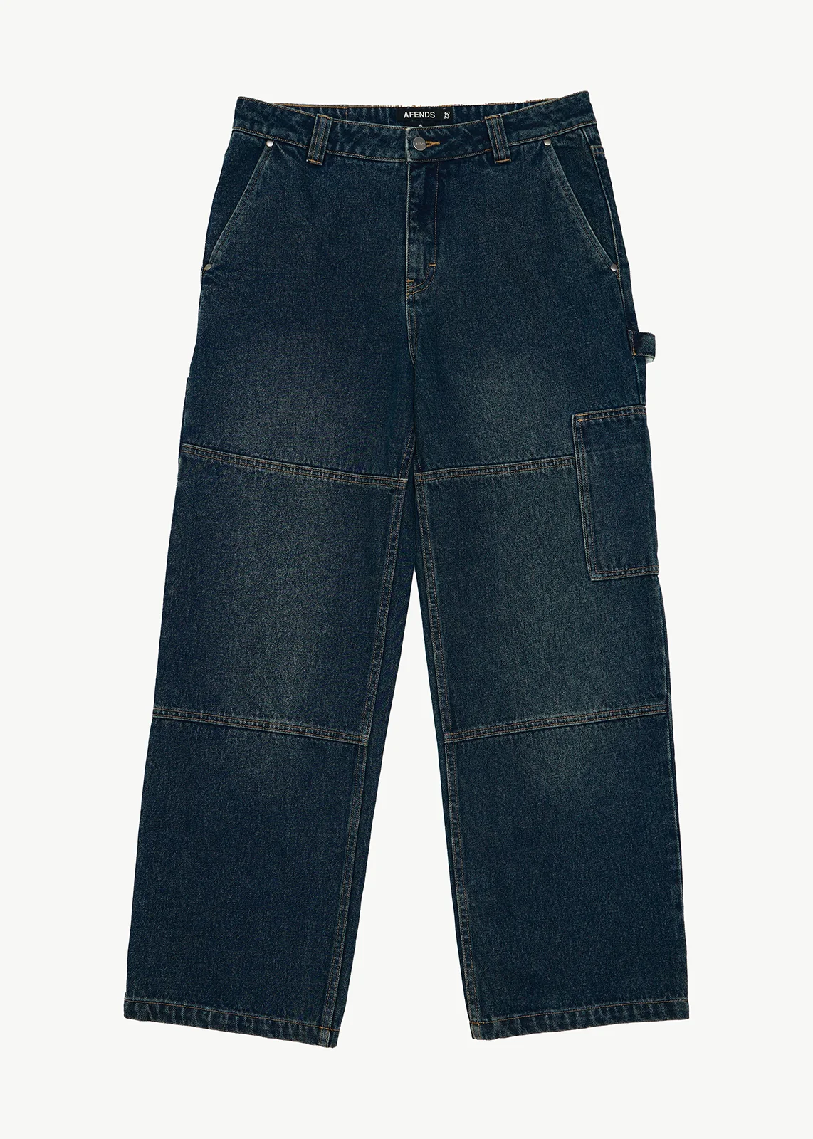 AFENDS Mens Richmond - Denim Workwear Jean - Vintage Wash
