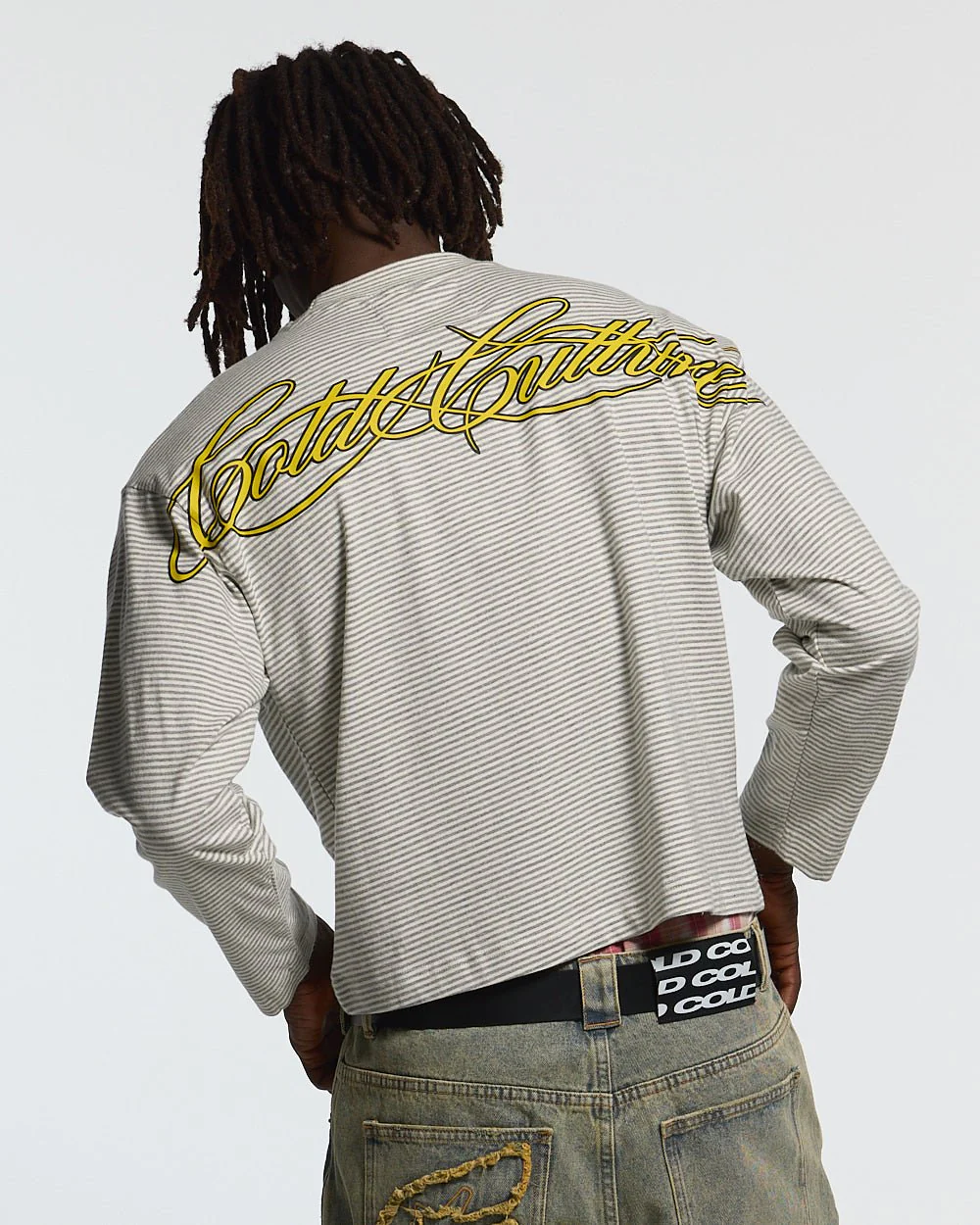 SCRIPT STRIPES LONGSLEEVE GREY