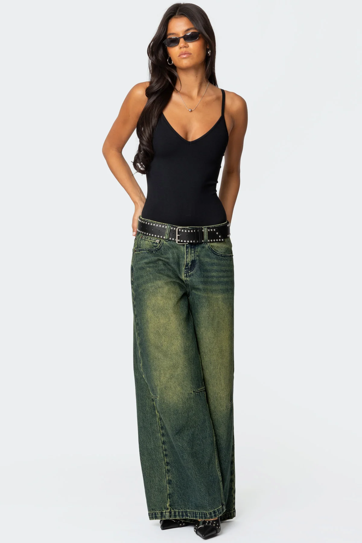 Teaghan V Neck Fitted Bodysuit