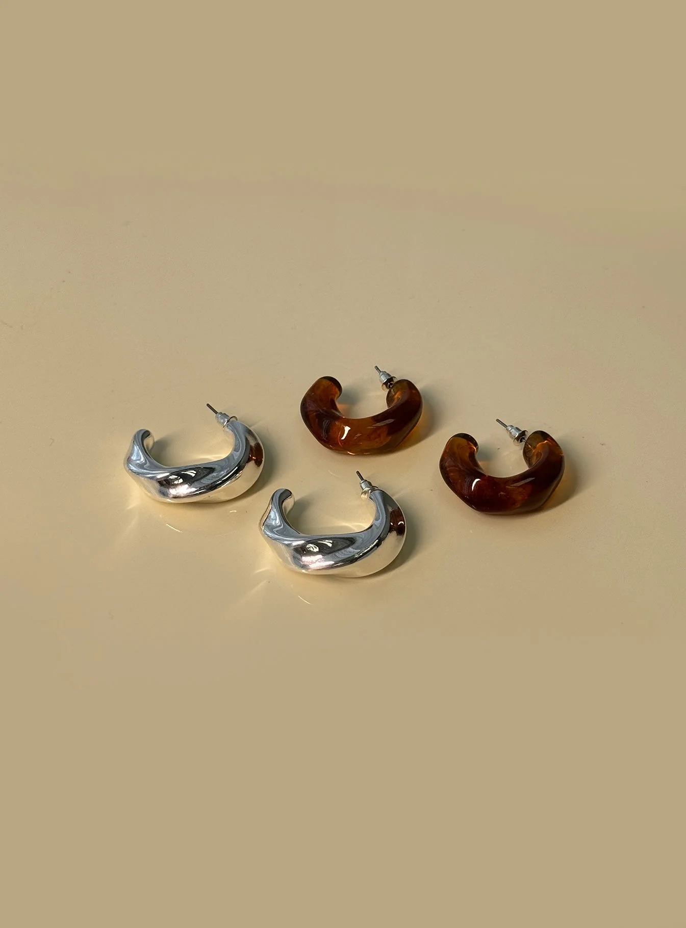 Clovah Hoop Earring Pack Silver / Tort