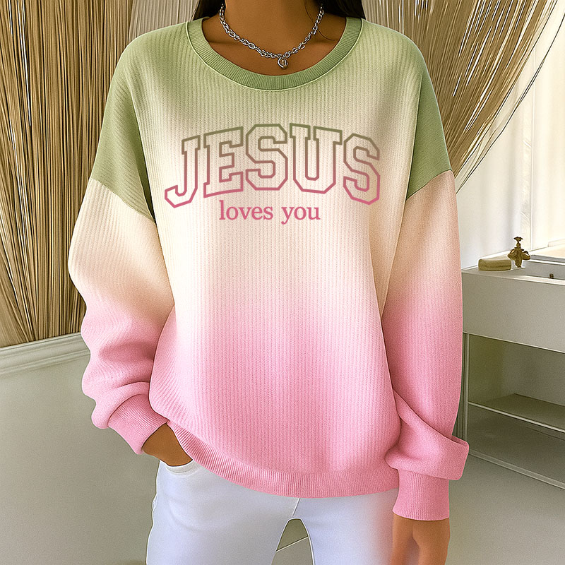 Women's Faith Print Casual Sweatshirt