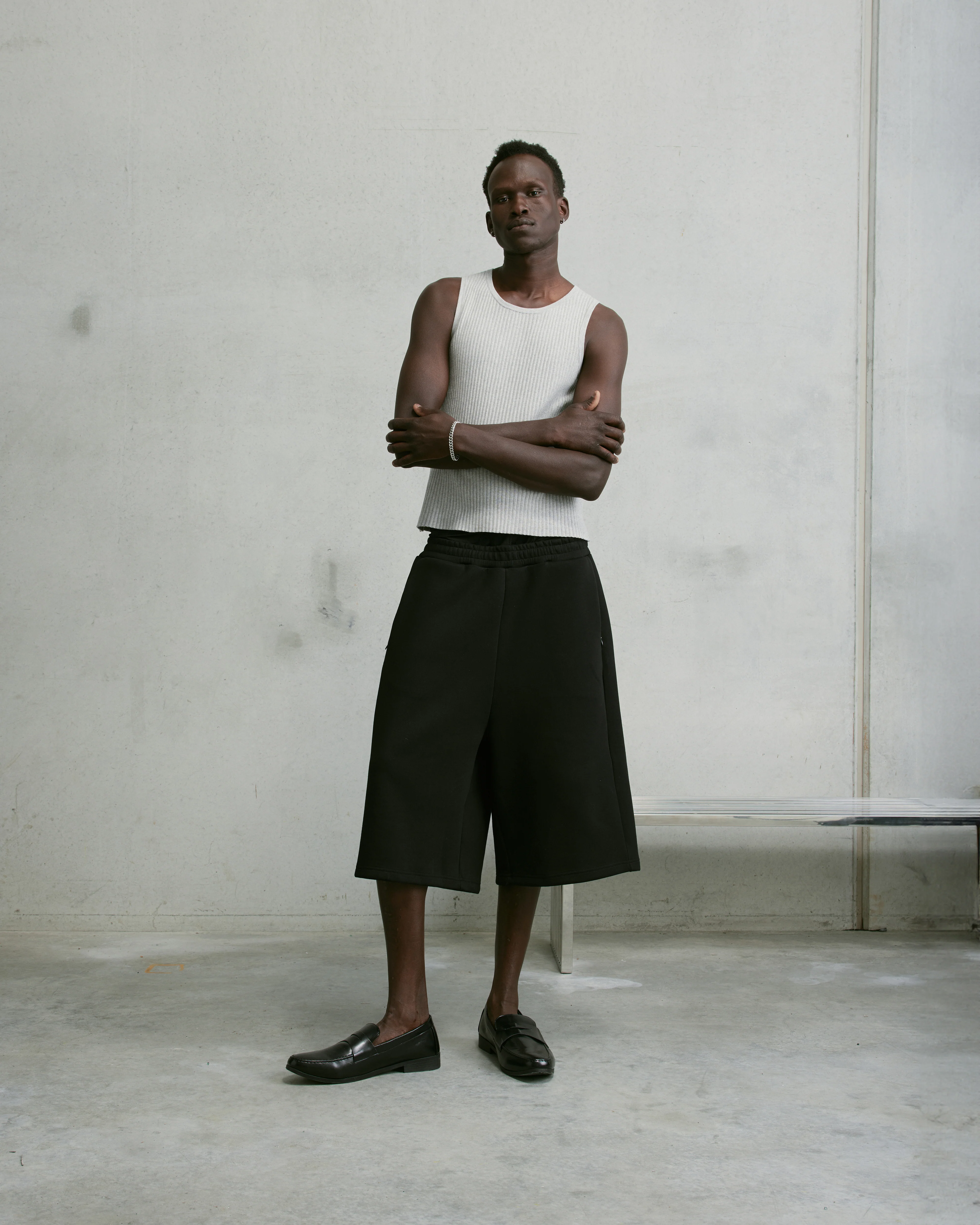 Nothing Knit Rib Tank | GREY MARLE