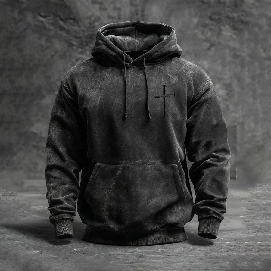 Men's Faith Cross Vintage Hoodie