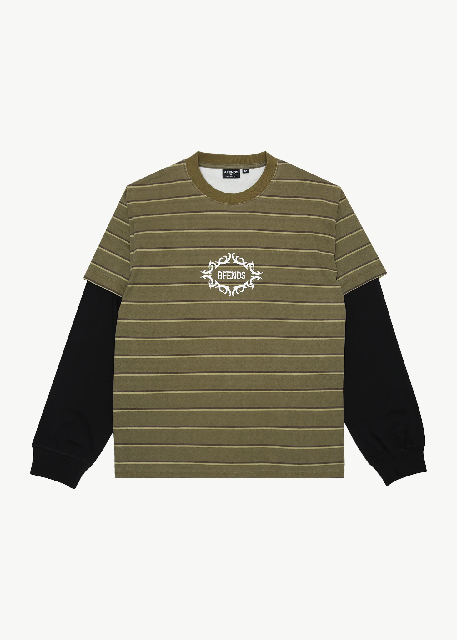 AFENDS Mens My Tribe - Layered Boxy Tee - Boa