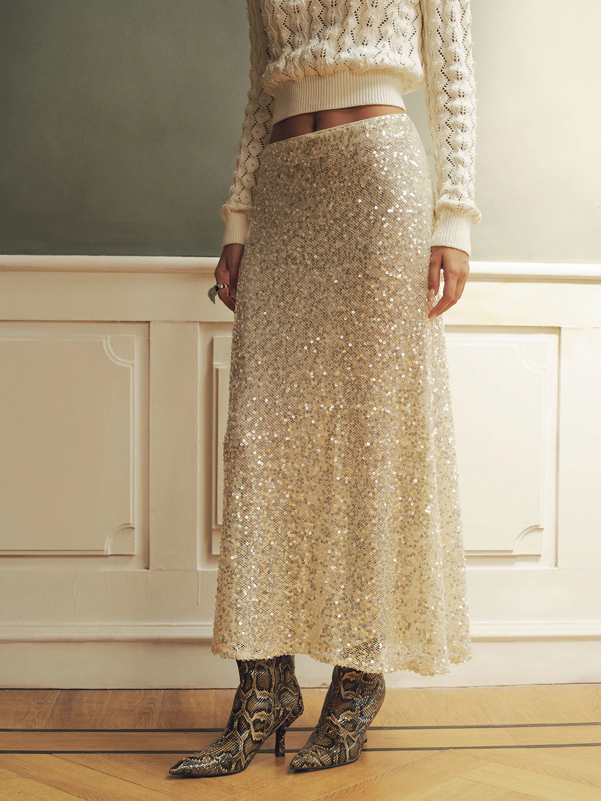 Sequin Mermaid Maxi Skirt