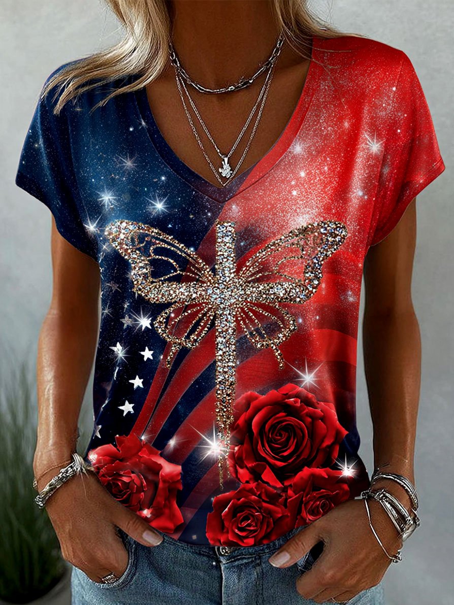 Women's Vintage Faith American Founding 250th Anniversary Short-Sleeved T-Shirt