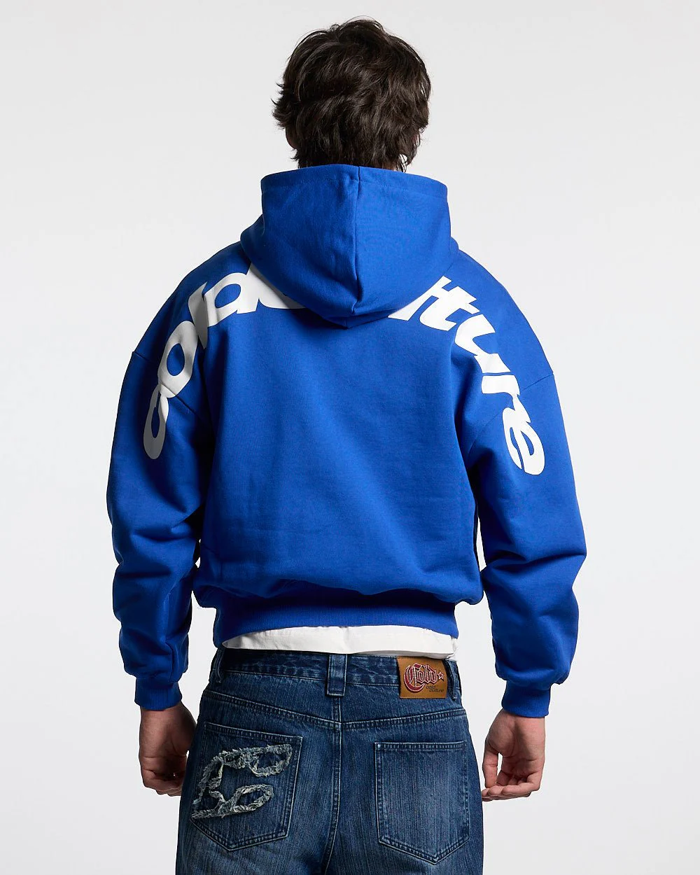 CURVED HOODIE BLUE