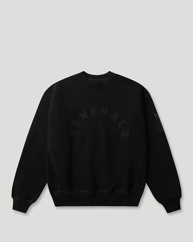 Generals Oversized Crewneck Jet Black