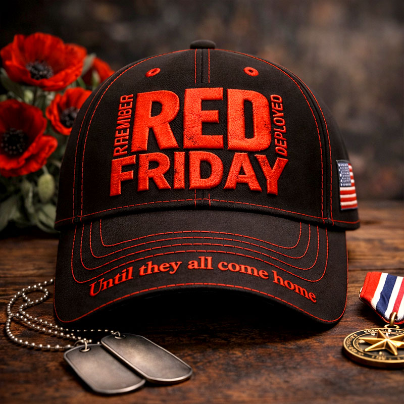 RED FRIDAY Veteran Memorial Baseball Cap