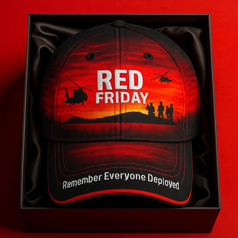 Red Friday Printed Casual Hat