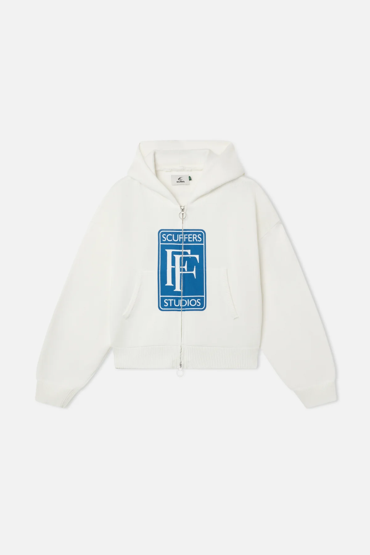 Rolly White Knit Zipper