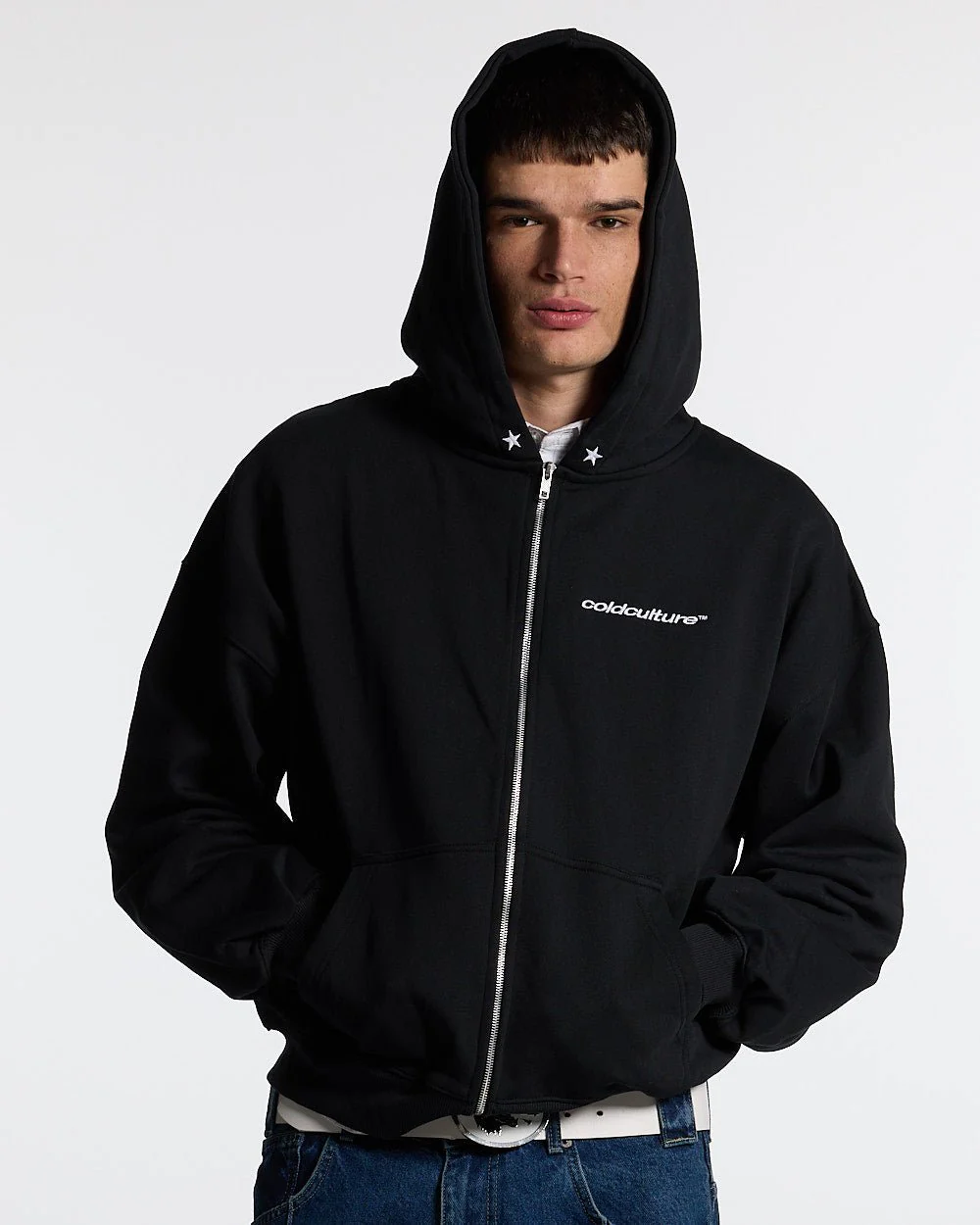 ESSENTIAL ZIP HOODIE BLACK