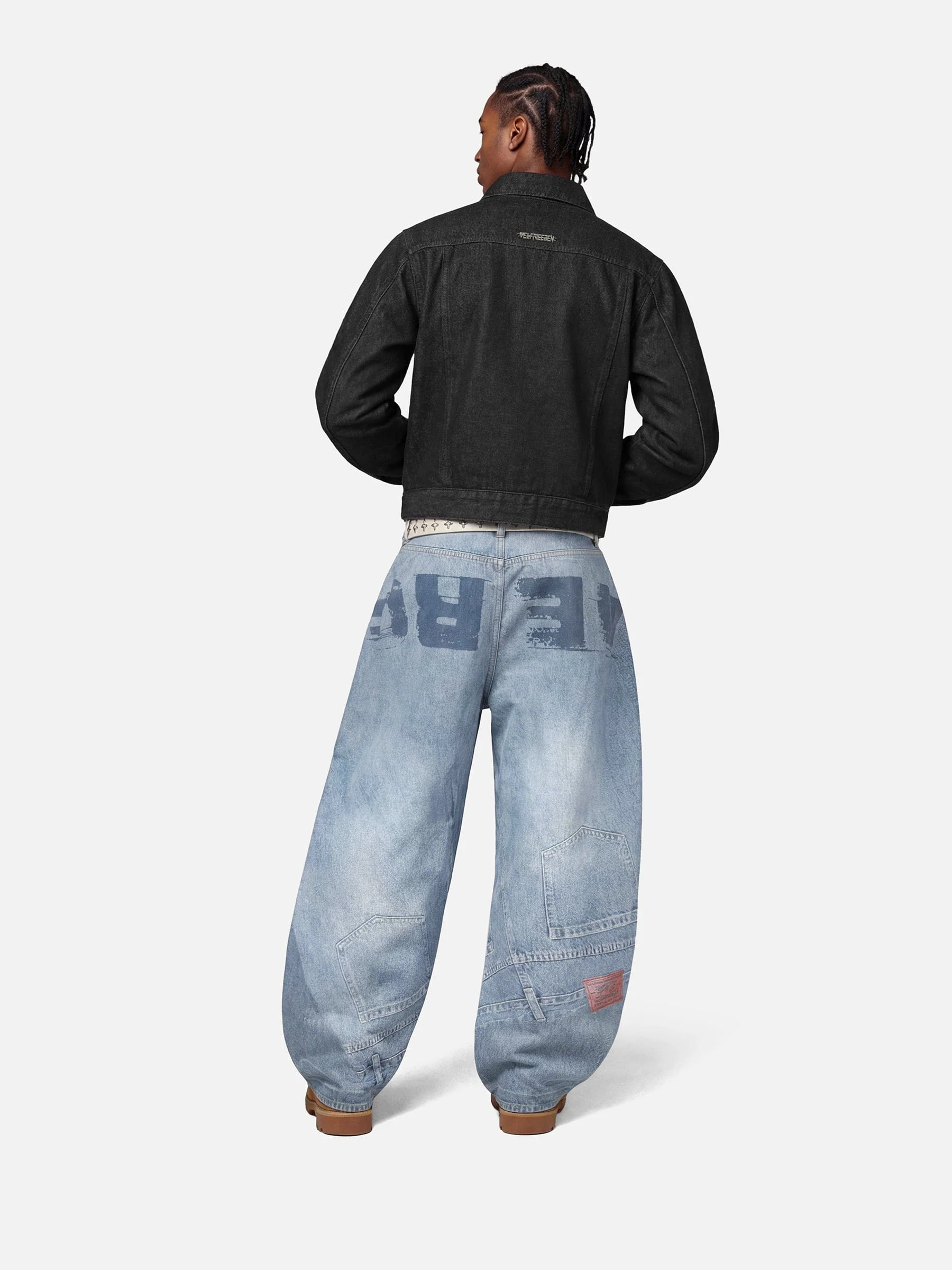 Aelfric Eden Inverted Graphic Baggy Barrel Jeans