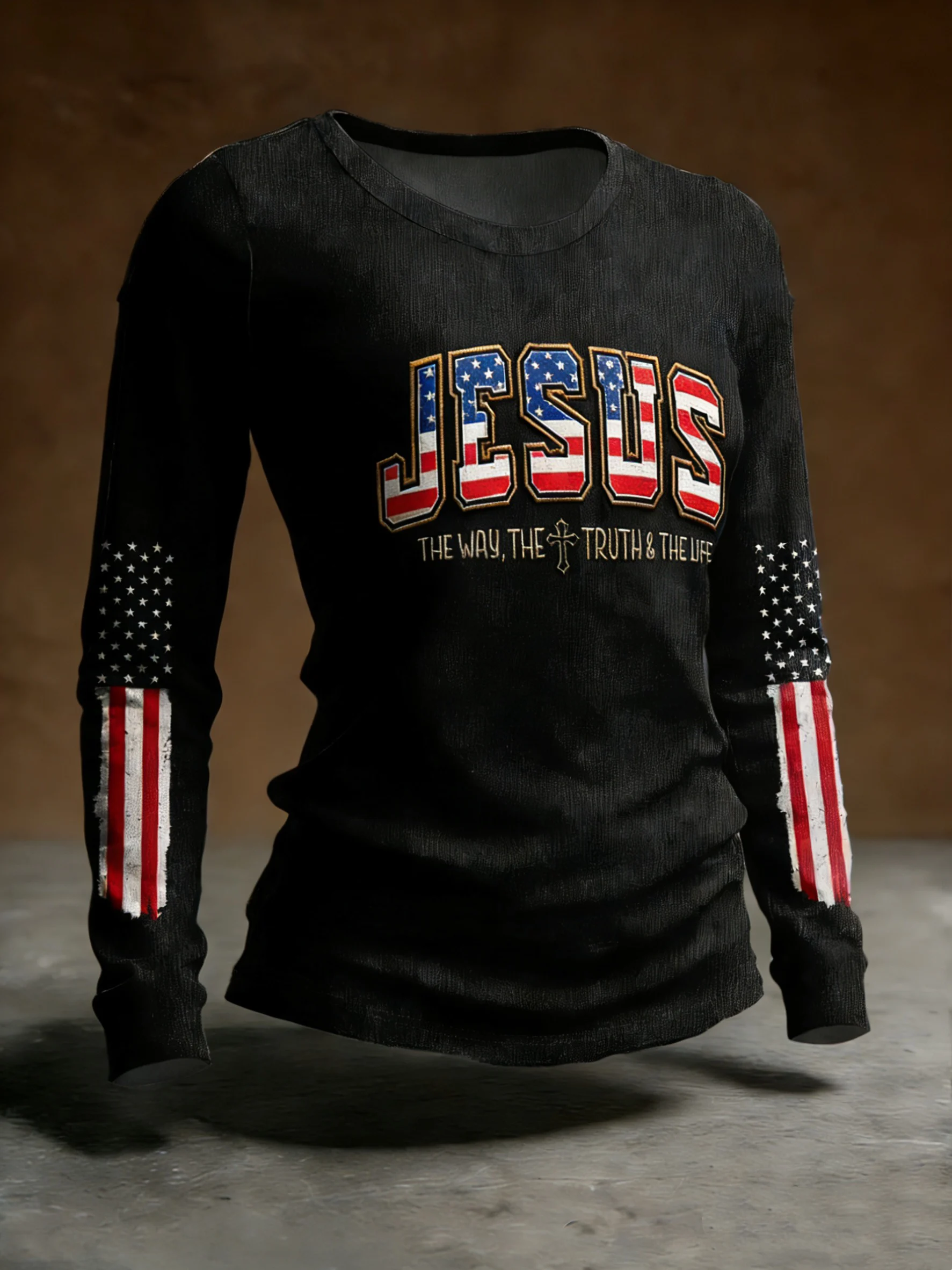 Women's Faith Print Top-Fast Shipping