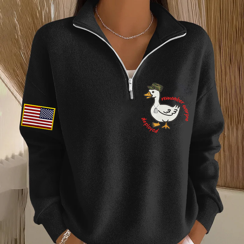 Women's Red Friday Printed Casual Sweatshirt