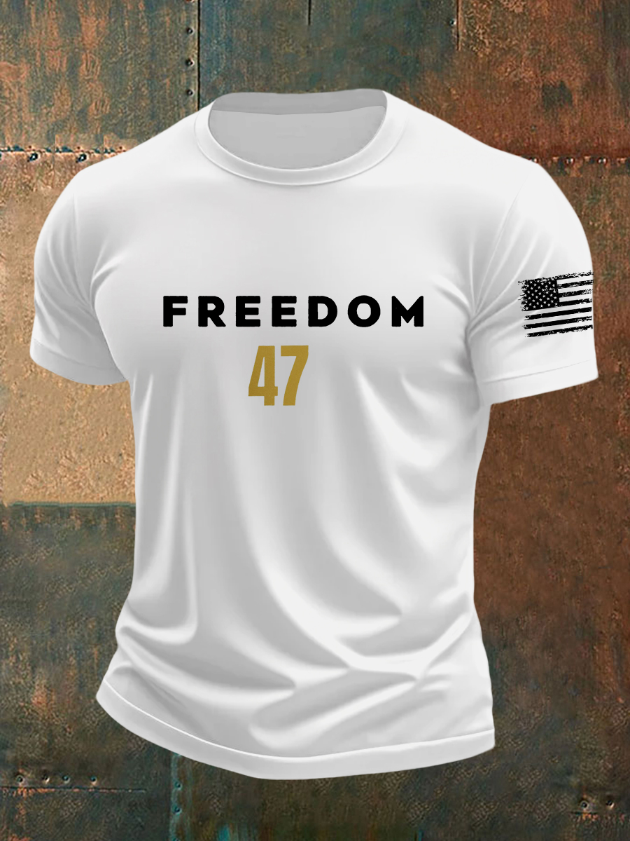 Men's Freedom 47 Flag Short Sleeve T-shirt