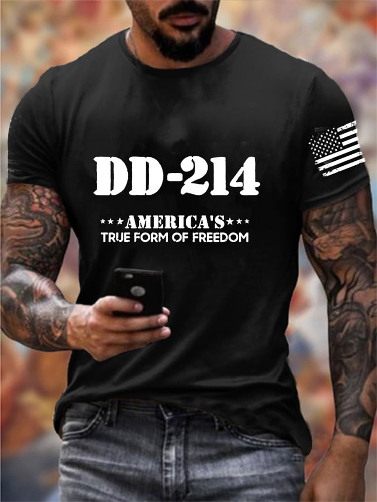 Men's Dd-214 Veterans Day Casual T-Shirt