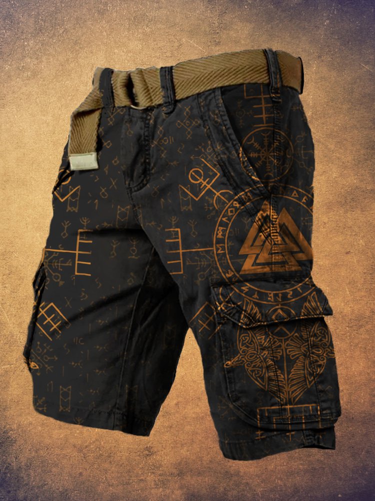 Gothic Viking Pattern Men's Work Short
