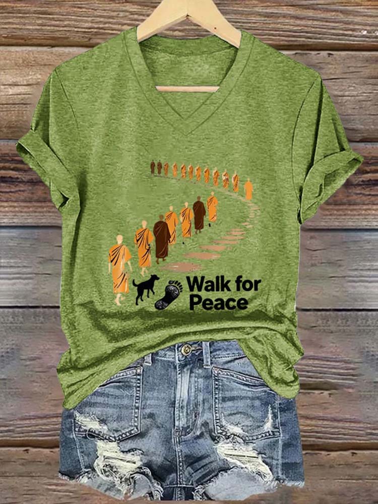 Women's Walk For Peace Art Print T-shirt