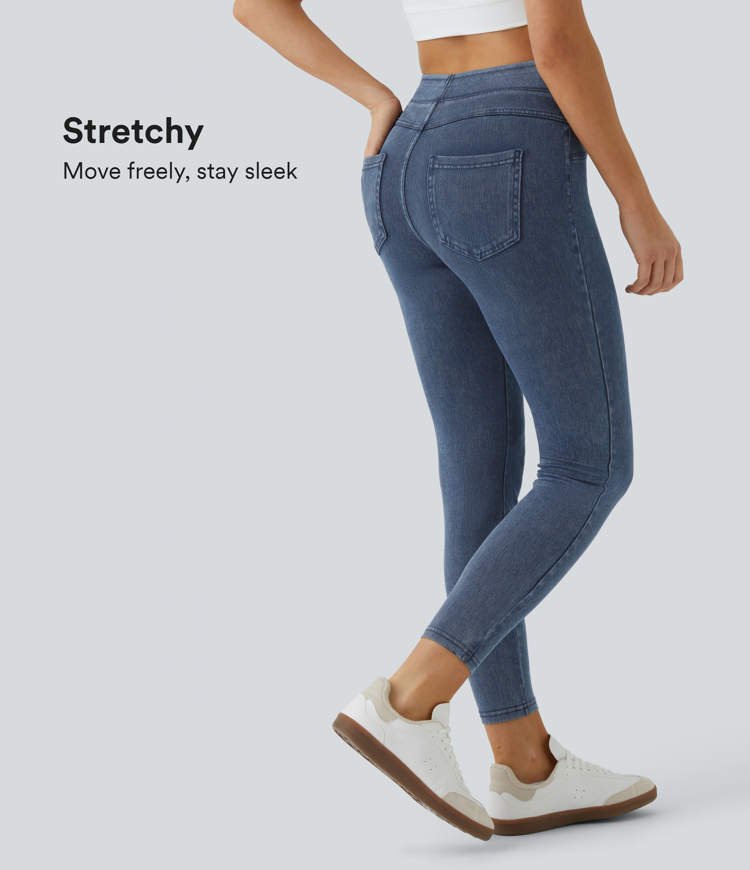 Halara Flex™ High Waisted Pocket Denim Casual Leggings