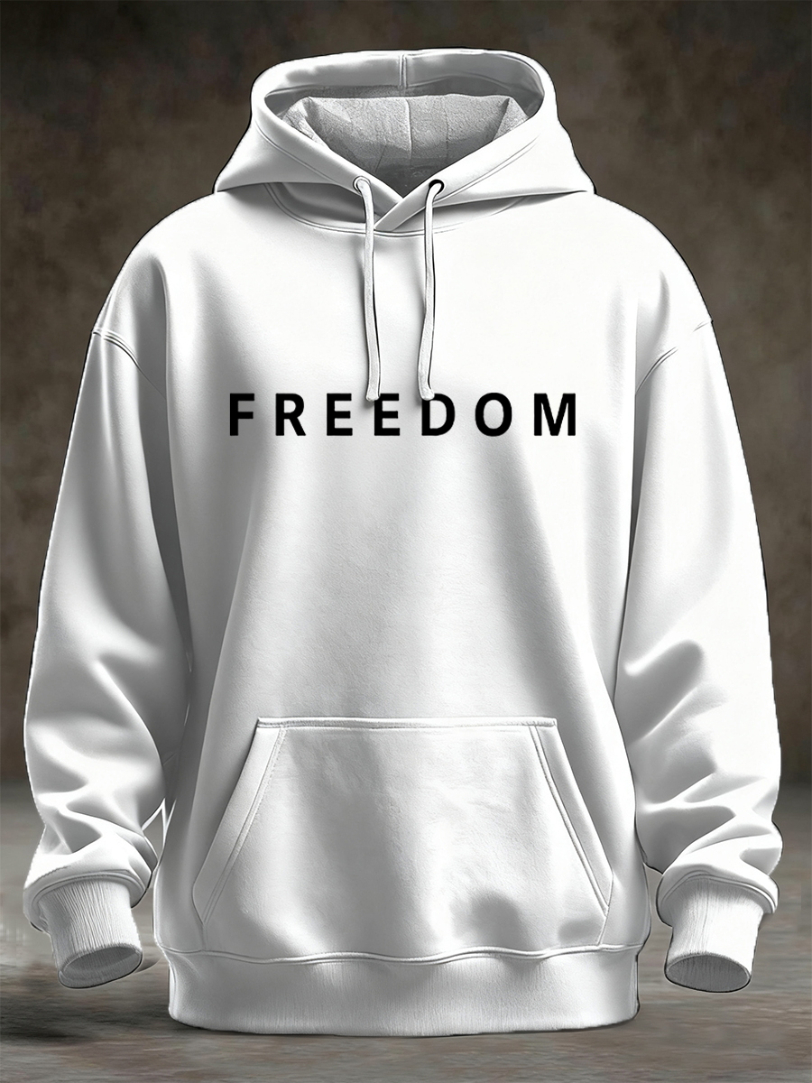 Men's Freedom Is Not Free R.I.P Charlie Kirk Oversized Drop-Shoulder Hoodie with Pockets