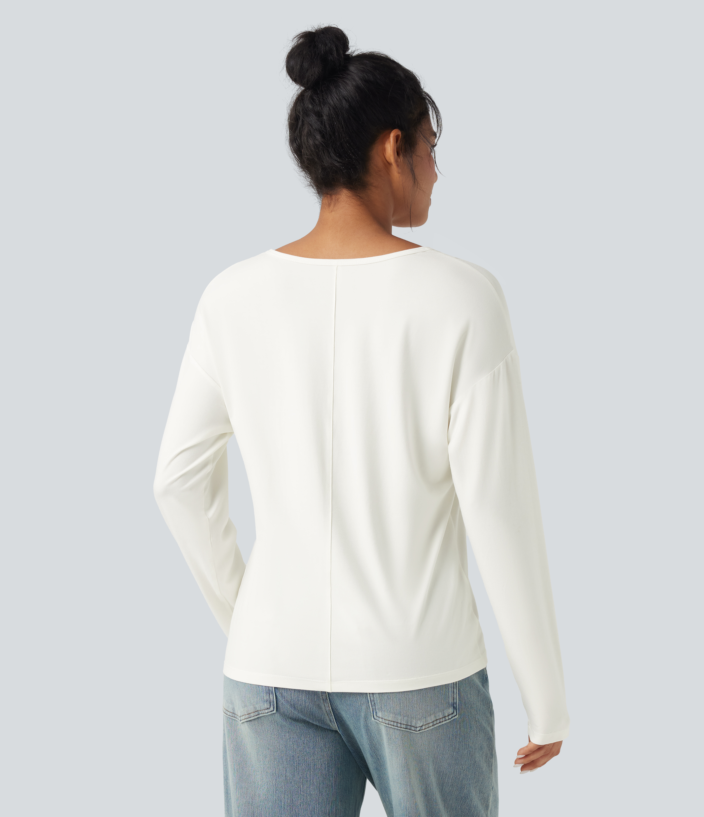 V-neck Long Sleeve Casual Top