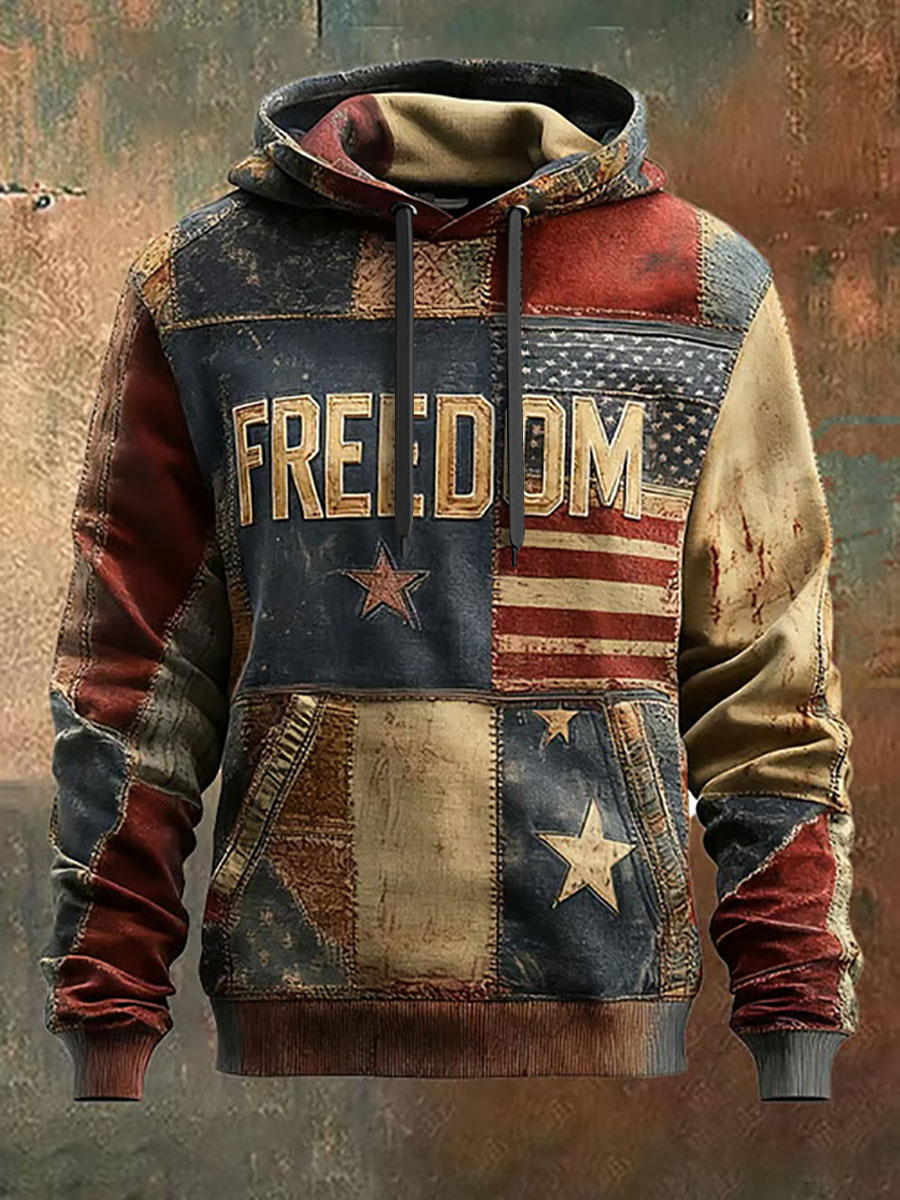 Women's Freedom Printed Casual Hoodie