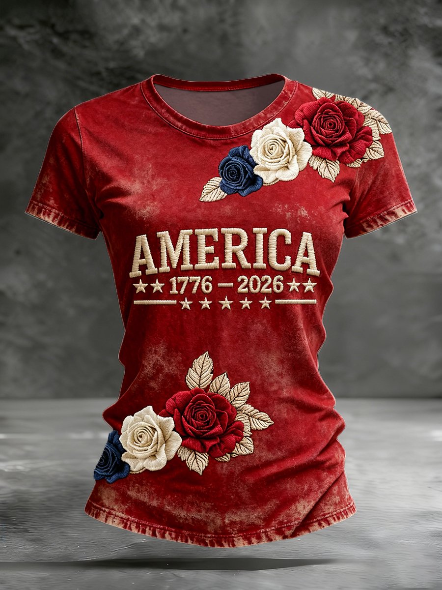 Women's  America 250th Anniversary Print T-Shirt
