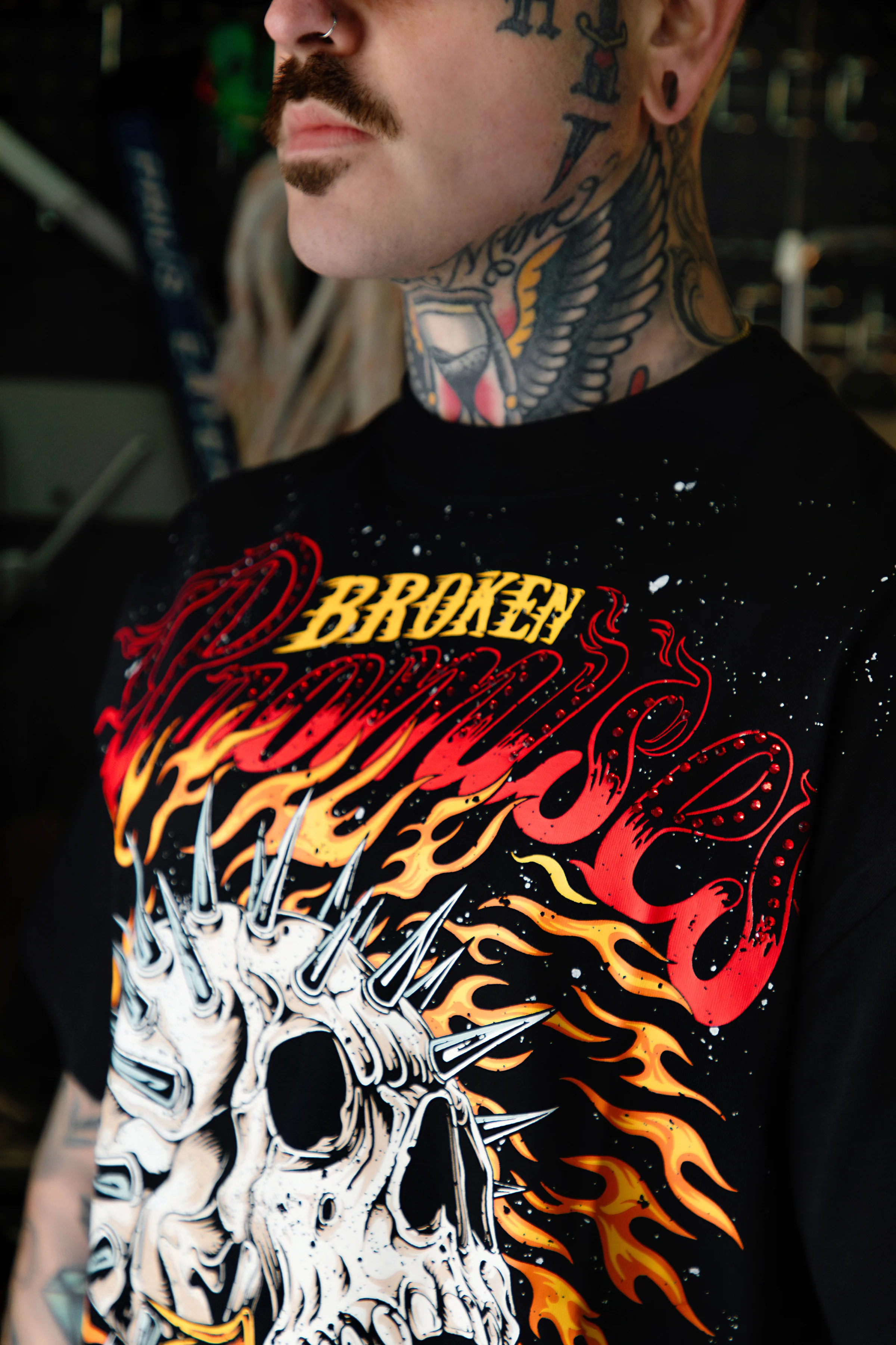 BP X Von Dutch Spiked Metal Rhinestoned Tee