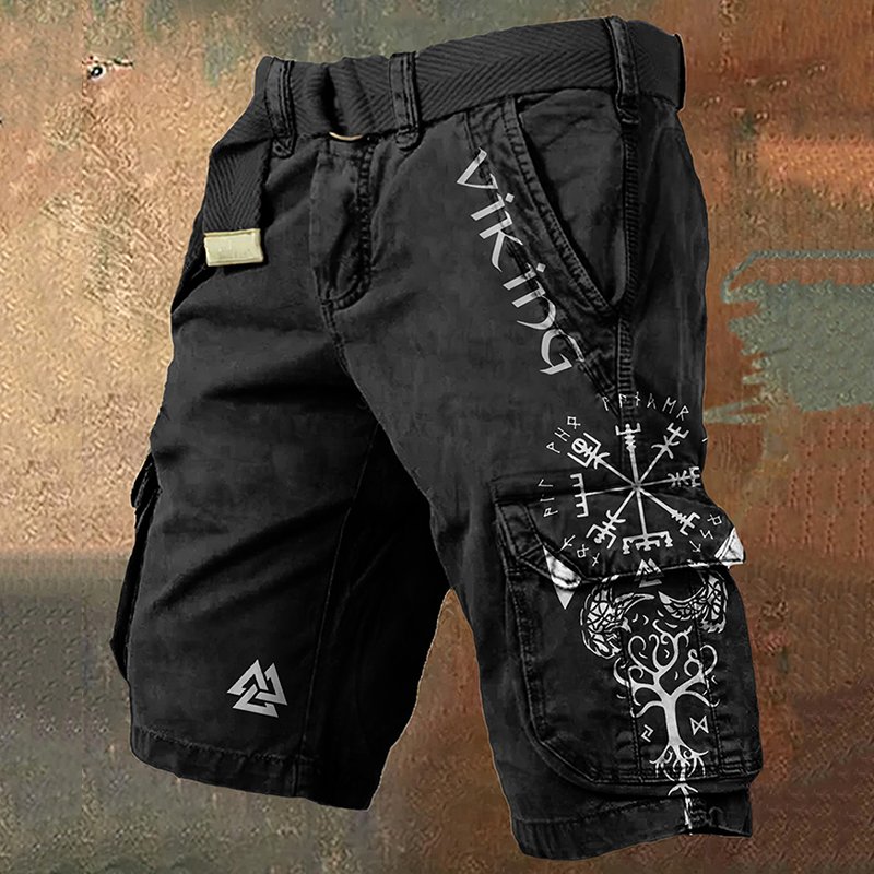 Vintage Totem Viking Art Men'S Work Shorts