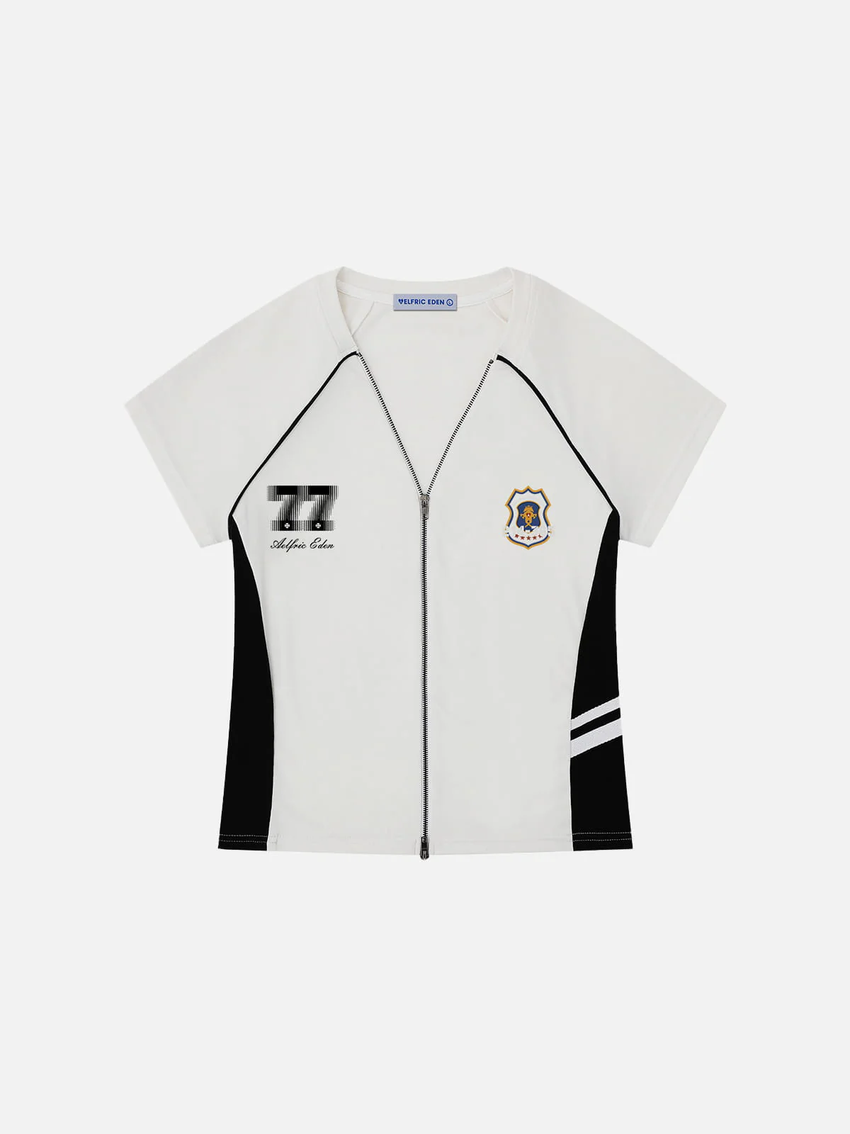 Aelfric Eden Zip Up Contrast Panel Baby Tee