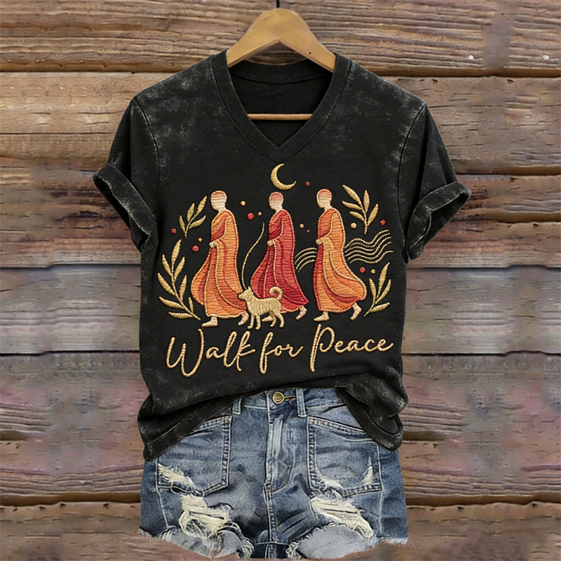 Walk For Peace Aloka Mission Journey Washed T Shirt