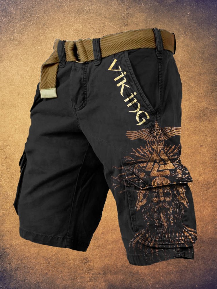 Vintage Viking Art Men's Work Shorts
