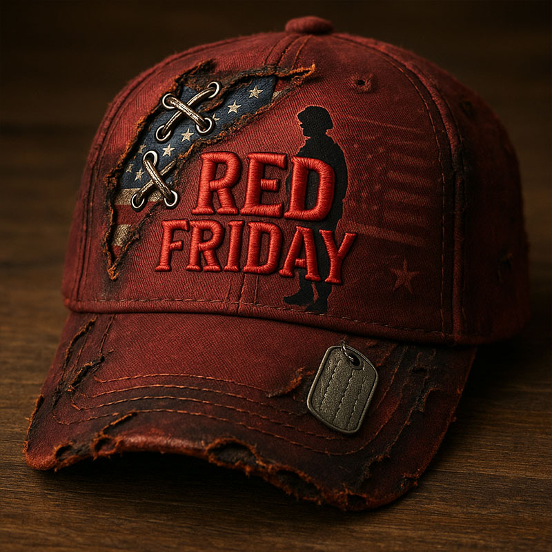 Red Friday Printed Casual Hat