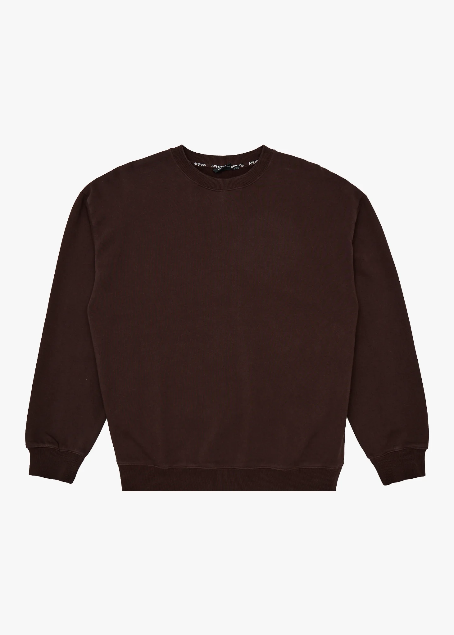 AFENDS Mens Genesis - Crew Neck - Washed Coffee
