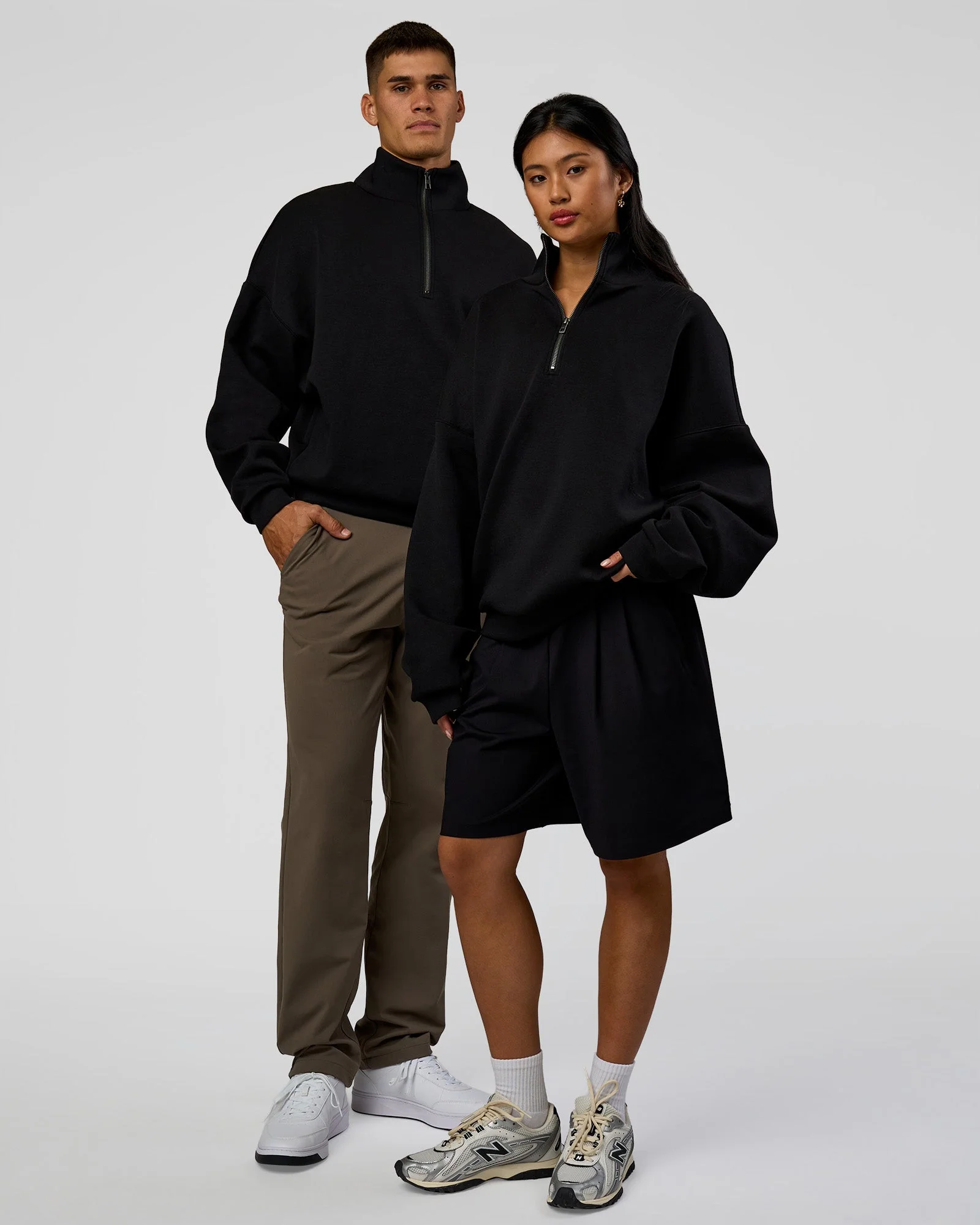 AfterDark ZeroCrease Quarter Zip - Black